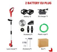 Cortacéspedes eléctricos - Met Accu - Inalámbrico - Tijeras de podar - Cepillo eléctrico para eliminar malas hierbas - Cortador - 25 cm (10 pulgadas)