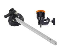 Cortador circular de vidrio de aleación de aluminio de 40 cm, compás para cortar vidrio con ventosa y depósito de aceite, cortador de orificios redondos ajustable para vidrio y
