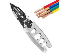 Cortador de alambre y pelacables 28 en 1 | Alicates pelacables eléctricos para bricolaje, para pinzas, bobinado, tijeras, hendiduras, crimpado para uso doméstico