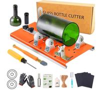Cortador de botellas de vidrio, kit de herramientas de corte de botellas, máquina de bricolaje para cortar botellas redondas, vino, cerveza, licor, whisky, alcohol, champán