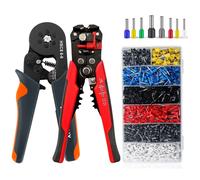 Cortador de cables prensado, pelador de cables automático ajustable, alicates de prensado multifuncionales, herramienta manual Terminal 6-6 BXQ 1200PCS