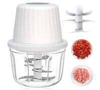 Cortador de cebolla eléctrico, 400 ml, picadora de cebolla, picadora eléctrica multipicadora de cocina, recargable con cable de carga, batidora universal, picadora de verduras para carne, cebollas