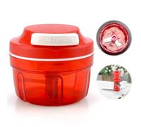 Cortador de cebolla manual rojo cebolla picadora con cuerda picadora de cebolla