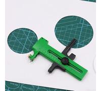 Cortador de Círculos con Mango de Trinquete, Regla e para imperial para Manualidades y Scrapbooking, Corte Preciso de 2-15 cm(Green)