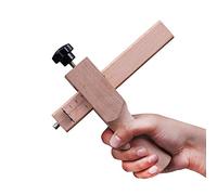 Cortador de Correa de Madera Ajustable, Haofy Herramienta de Artesanía de Cuero, Herramienta de Corte de Mano de Cuero de Madera con 5 Cuchillas, para Manualidades DIY, Cortar a Mano