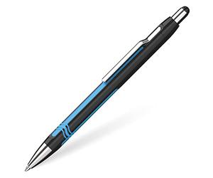Cortador de escritura Bolígrafo dispositivos épsilon, mecanismo de presión, XB, colour azul, colour: negro/ - Cian