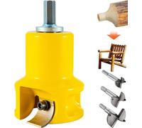 Cortador de espigas, de 1.5 pulgadas / 38 mm de diámetro, de aluminio y acero de alta calidad, para cortar madera para muebles. Incluye dos cuchillas curvas y tornillos de botón. Kit Home Master, herr