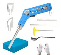 Cortador de Espuma Eléctrico 180W, 0-600 ℃ Kit de Herramientas de Corte de Espuma de Poliestireno con 4 Cuchillas, Guantes, Cepillo, Llave Inglesa, Cuchillo Eléctrico en Caliente para EPS, Tabla KT