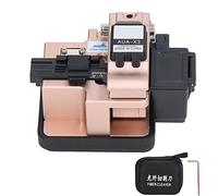 Cortador de fibra de alta precisión, herramienta de corte de fibra óptica con hoja de retorno automático y llave inglesa, ángulo de corte 0,5° para empalme en frío de fibras de (Oro)