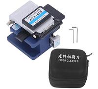 Cortador de fibra de alta precisión, kit de herramientas para el corte de fibra óptica FTTH con caja de almacenamiento, ángulo de corte de 0,5° para empalmes por fusión y empalmes