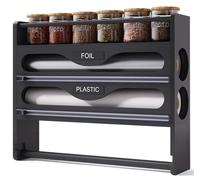 Cortador de film transparente con soporte para rollos de cocina y estante para hierbas