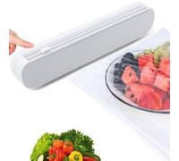 Cortador de láminas de plástico Ibenzoa® con cuchilla de acero inoxidable resistente a la corrosión: herramienta de corte precisa para film transparente y papel de aluminio, con un agarre seguro