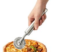 Cortador de Pizza Borde Dentado - Ruleta Pastelería Acanalada | Cortapasta Acero Inoxidable | Rodillo Multifunción, Mango Ergonómico para Galletas y Tartas