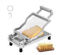 Cortador de queso VEVOR con alambre, cuchilla ultrafina para cortar mantequilla y queso de 0,2", alambre para cortar queso desmontable, cortador de queso comercial de aleación de aluminio con alambre