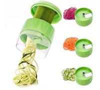 Cortador de Verdura, 3 en 1 Cortador de Verduras, Multifunciona | Espiralizador Verduras Mano, Rallador Verduras, Cortadora de Verduras para Zanahoria, Fruta, Pepino, CalabacíN, Fideos(Green)