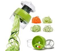 Cortador de Verduras en Espiral 4 en 1 Rallador de Verduras Espiralizador de Mano para Zanahoria, Fruta, Pepino, CalabacíN, Fideos，Espaguetis de Calabacin