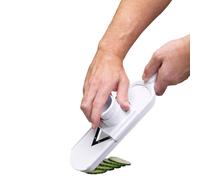 Cortador Manual KitchenCraft con Diseño en V para Rebanar Alimentos con Precisión y Seguridad, Plástico Resistente y Acero Inoxidable