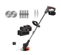 Cortadora De Césped Eléctrica Inalámbrica 500 W, Potente 6000 PRM, Herramienta Jardín Ajustable con 2 Baterías 21 V Tareas De Corte Sin Esfuerzo En El Jardín
