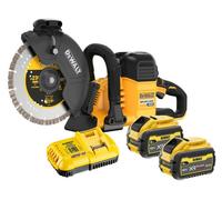 Cortadora de hormigón de 230 mm, 54 V, DEWALT DCS691X1-QW, sin escobillas, con 2 baterías de 9,0 Ah