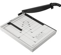 Cortadora de papel, cortadora tipo guillotina, con una longitud de corte de 45 cm, capacidad para 20 hojas, cortadora de papel robusta con barandilla de seguridad/bloqueo de la cuchilla, ideal para ca