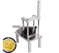 Cortadora de verduras, cortadora de patatas, Cortador de patatas profesional, Cortador comercial de patatas fritas, verduras y patatas de acero inoxidable con 2 cortadores y base antideslizante