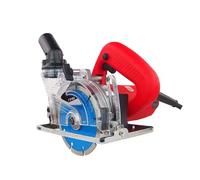 Cortadora Eléctrica Tungfull de 125 mm, Máquina de Corte de Madera sin Polvo, Multifuncional y Práctica para Cortar Mármol, Ladrillo y Azulejos 2 Blade