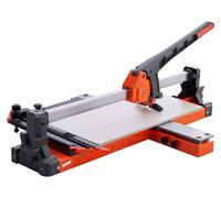 Cortadora manual para baldosas de 600 mm, herramienta de corte con base con resorte y guía de ángulo ajustable, disco de corte de carburo de tungsteno, guía de alineación de precisión, ideal para prof
