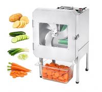 Cortadora Profesional De Verduras, Rebanadora Eléctrica De Acero Inoxidable Con Grosor Ajustable De 1 A 40 Mm Y Cinta Transportadora De 3,74 Pulgadas, Para Pepinos, Patatas Y Zanahorias