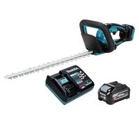 Cortasetos a batería Makita UH 020 GU101, 40 V máx., 50 cm, sin escobillas + 1 batería de 4,0 Ah + cargador