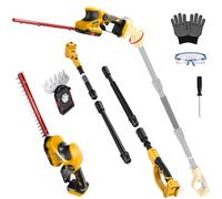 Cortasetos de Bateria telescópica Compatible con Dewalt 18 V 20 V | sin batería Tijeras Cortasetos de pértiga a batería Eléctrico, Cubierta Cuchillas para Setos, Ramas, Arbustos, Ramitas
