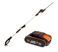Cortasetos eléctrico de batería Worx WG252E con pértiga telescópica - batería 20V - Espada 45 cm en acero