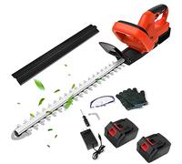 Cortasetos Eléctrico Inalámbrico de 22 Pulgadas, Cuchilla de Doble Acción, Capacidad de Corte de 3/5'', 1500 RPM, con Batería y Cargador, para Batería Makita de 18V, Herramienta de Podar para Jardín R