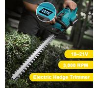 Cortasetos Eléctrico Inalámbrico de 3000 RPM y 530 mm con Motor sin Escobillas, Sierra de Podar Eléctrica 180 ° Podadora de Arbustos Ajustable, Herramientas Eléctricas de Jardinería para Baterías new