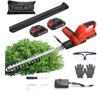 Cortasetos inalámbricos. Cortasetos Ligeros, Cortasetos eléctrico de 21 V con 2 baterías y Cargador, Hoja de Corte de 51 cm, Cortasetos a batería para Recortar setos, arbustos, Plantas fronterizas