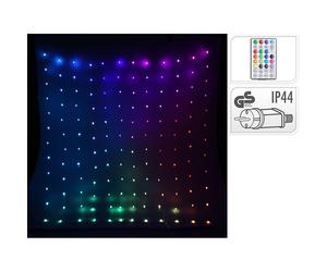 Cortina de 400 led rgb con perlas transparente