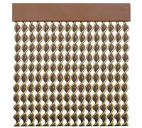 Cortina de cordón de PVC para Exterior | Corte a Medida | Anti Insectos | PERTONI TENDE (Marrón Y Beige, Alto 230cm x 120cm Ancho)