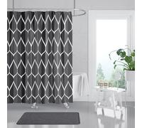 Cortina De Ducha 180x200cm Impermeable Cortina De Bañera Antimoho Con Anillos
