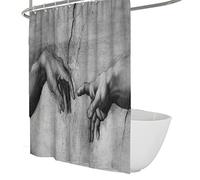 Cortina de Ducha Obra de Arte de creación mundialmente Famosa de Michelangelo Accesorios de baño Bañeras Cortina de baño Decoración W90xL180 (cm)