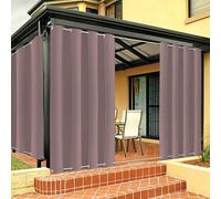 Cortina de exterior resistente a la intemperie con ojales superior e inferior, cortinas para exteriores, protección solar, impermeables, opacas, para cenador, tamaño personalizado, 1 pieza, rosa, 135