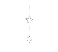 Cortina de led con estrellas para exterior color plateado