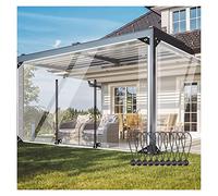 Cortina de Lona Transparente Exterior, Paneles Laterales de Lona Impermeable, con Puertas de Cremallera, Cortinas de Lluvia de PVC, para Pérgolas Patio Porches Carports Gazebos ( Color : WxH , Tamaño