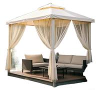 Cortina de malla de patio con bolsillo para barra para cenador, porche, Lanai, cortina de poliéster con flujo de aire, cortina para exteriores, 300 x 160 cm (color vino espumoso 300 cm)