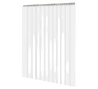 Cortina de puerta de tiras de plástico, material PVC, 12 tiras, ancho 18 cm, grosor 2 mm, dimensiones 1,8 m x 2,1 m