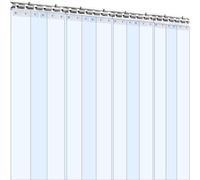 Cortina de PVC para puertas, ideal para cámaras frigoríficas y congeladores, de 122 cm de alto x 244 cm de ancho, fabricada en plástico transparente