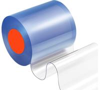 Cortina de PVC para puertas, rollo de 15 metros (50 pies) x 20 centímetros (8 pulgadas), transparente, ideal para cámaras frigoríficas y congeladores