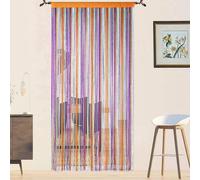 Cortina de tela con diseño de arcoíris Unyqoos®, ideal como cortina anti-insectos: cortina colorida para puertas y balcones, 90x200 cm, decorativa y lavable a mano