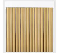 Cortina de Tiras de PVC para Exterior | Corte a Medida | Anti Insectos | PERTONI TENDE (Beige y Marrón, Alto 220cm x 100cm Ancho)