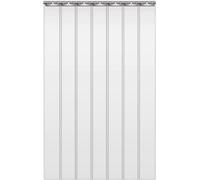 Cortina de tiras de PVC transparente Unyqoos® – 91 x 243 cm, 7 piezas, PVC resistente, que repele el polvo, el viento y la suciedad, y que proporciona aislamiento térmico y acústico, ideal para puerta