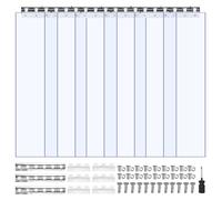 Cortina de tiras VEVOR, 213,4 cm de altura x 96,5 cm de ancho, 0,2 cm de grosor, 6 unidades de tiras de PVC transparentes para cortinas de puertas, cortinas para congeladores, tiras de plástico para p