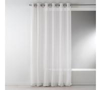 Cortina de voile, tejida, 200 x 260 cm, blanca, con ojales, que filtra la luz